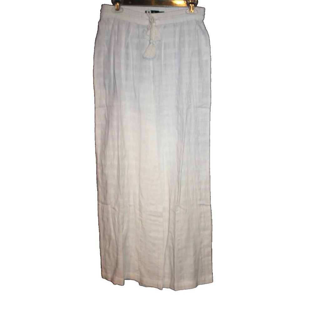 Volcom Beach Sun Spent White Pants Women's Size S Wide Leg Pull-on Pant NEW